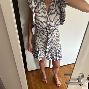 SAYLOR JAINA ZEBRA IKAT MINI DRESS Size S